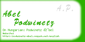 abel podwinetz business card